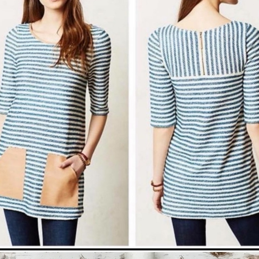 Anthropology Sapony striped tunic